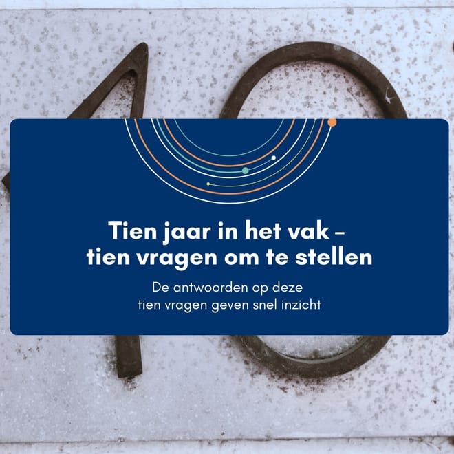 Afbeelding bij: Tien jaar in het vak – tien vragen om te stellen